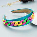 Headband New Fashion Personality Pastoral Style Female Wide-Brimmed Color Chain Decoration Macaron Color Headband - V.I.P Digital Presence