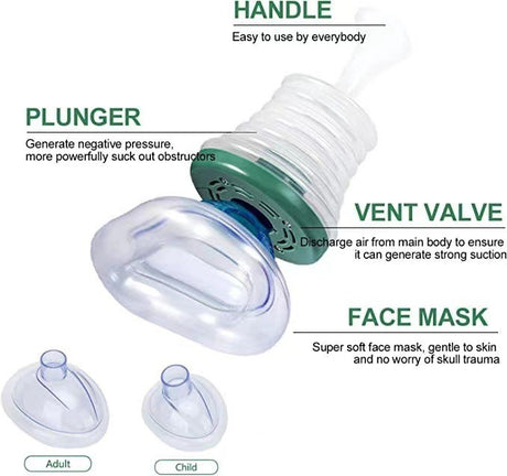 Respiratory trainer suffocation first aid mask artificial heart and lung Choking Emergency Device - V.I.P Digital Presence