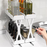 Pull out Rotating Spice Rack Organizer for Cabinet Rotate Makeup Organizer Slide Bottle Box Holder Plastic Seasoning Spice Rack - V.I.P Digital Presence