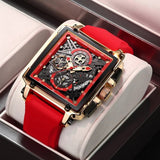 Lige New Men's Watch Square Multifunction Chronograph 30M Waterproof Watch - V.I.P Digital Presence