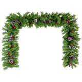 Christmas Tree Artificial Christmas 4-piece Set, including flower wreath, flower wreath, and 2 entrance trees, with LED lights - V.I.P Digital Presence