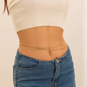 Simple and versatile, personalized and sexy double-layer pearl waist chain, body chain - V.I.P Digital Presence