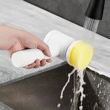 5-in-1 Electric Cleaning Brush Bathroom Wash Brush Kitchen Cleaning Tool USB Bathtub Brush - V.I.P Digital Presence