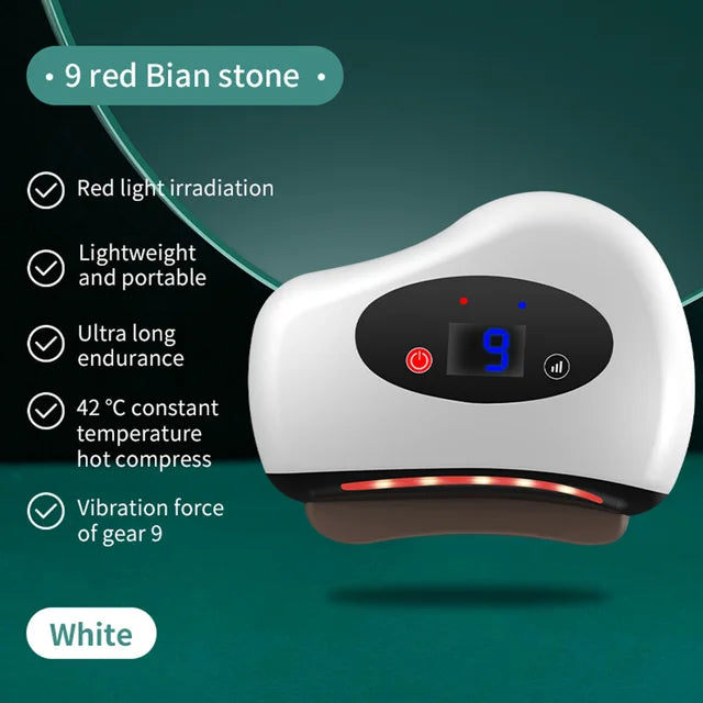 Electric Guasha Massager Hot Compress Eye Massager Stone Heating Vibration Scraping Neck Face Skin Lifting Removal Wrinkle Tool - V.I.P Digital Presence