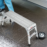 Work Platform Aluminum Portable Bench Folding Ladder ANSI Capacity 225 LBS 40" - V.I.P Digital Presence