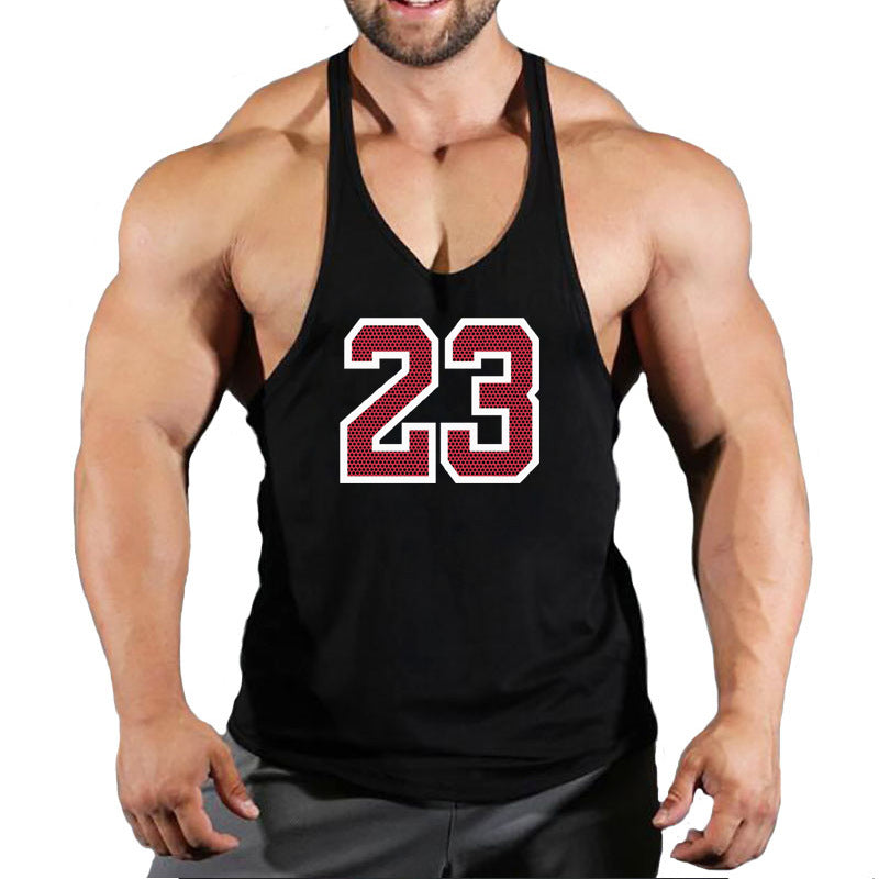 Sportswear vest men's round neck men's cotton vest loose shoulder sleeveless basketball suit - V.I.P Digital Presence