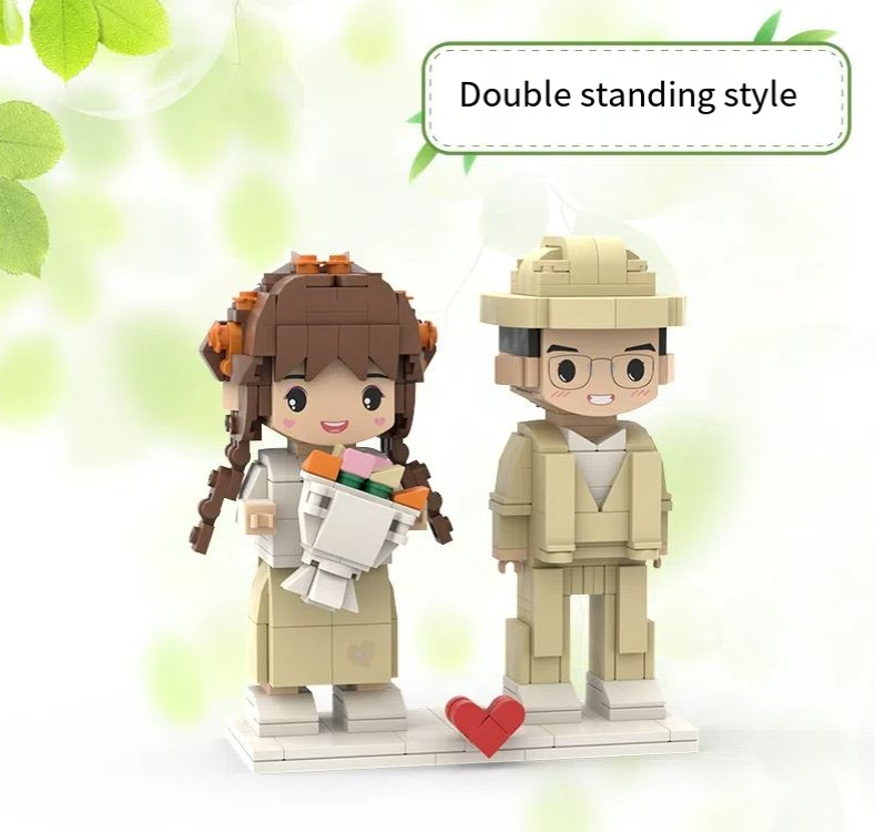 Photo customization Building blocks figurines portraits birthday gifts for couples and girlfriends DIY dolls figurines and ornam - V.I.P Digital Presence