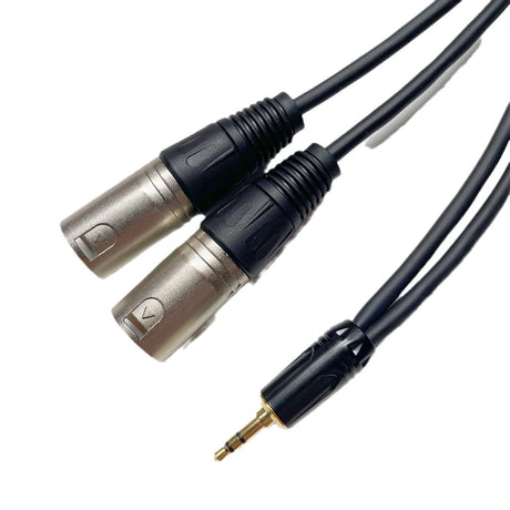 3.5mm 1/2 conversion dual XLR cable, 3.5 pairs of dual XLR male and female three core to two XLR male and female audio cable - V.I.P Digital Presence