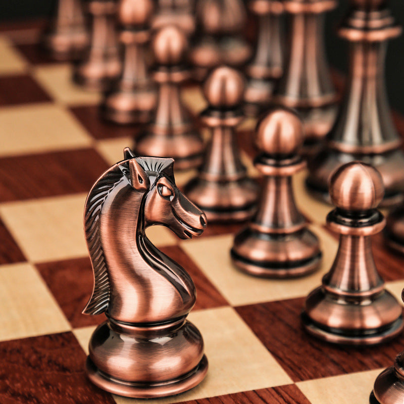 Solid wood folding chessboard oversized chess pieces Western chess - V.I.P Digital Presence