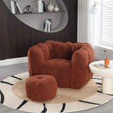 Soft Bean Bag Chair with High Resilient Foam(Chips)for living room and bedroom Comfortable Square Lazy Sofa with  Footstool - V.I.P Digital Presence