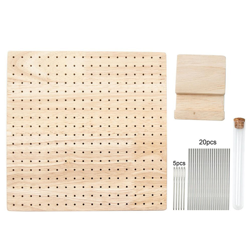 Wooden blocking board Manual wool grid board With 324 Small Holes For Setting Sewing - V.I.P Digital Presence