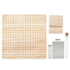 Wooden blocking board Manual wool grid board With 324 Small Holes For Setting Sewing - V.I.P Digital Presence