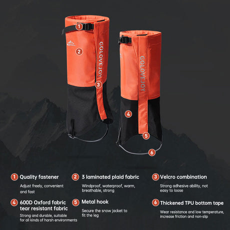 Hiking Skiing Leg Guard Foot Cover Men and Women Winter Outdoor Cold Warm Thickening Waterproof Wear-resistant Leg Cover - V.I.P Digital Presence