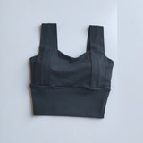 Yoga Bra Women Shockproof Sports Bra  Running Workout Gym Top Gathering Widened Shoulder Belt Bra Short Vest Tops - V.I.P Digital Presence