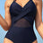 Crisscross Halter Neck One-Piece Swimwear - V.I.P Digital Presence