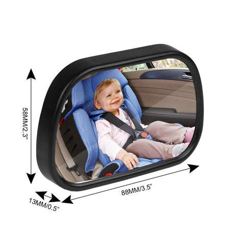 2 in 1 Mini Safety Car Back Seat Baby View Mirror Adjustable Baby Rear Convex Mirror Car Baby Kids Monitor - V.I.P Digital Presence