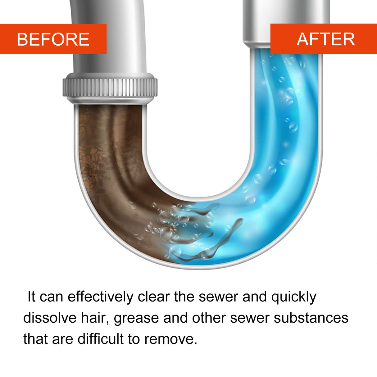 Pipe Dredge Agent, Dissolves The Toilet Toilet Floor Drain Kitchen Sewer Powder Oil Blockage Deodorization - V.I.P Digital Presence