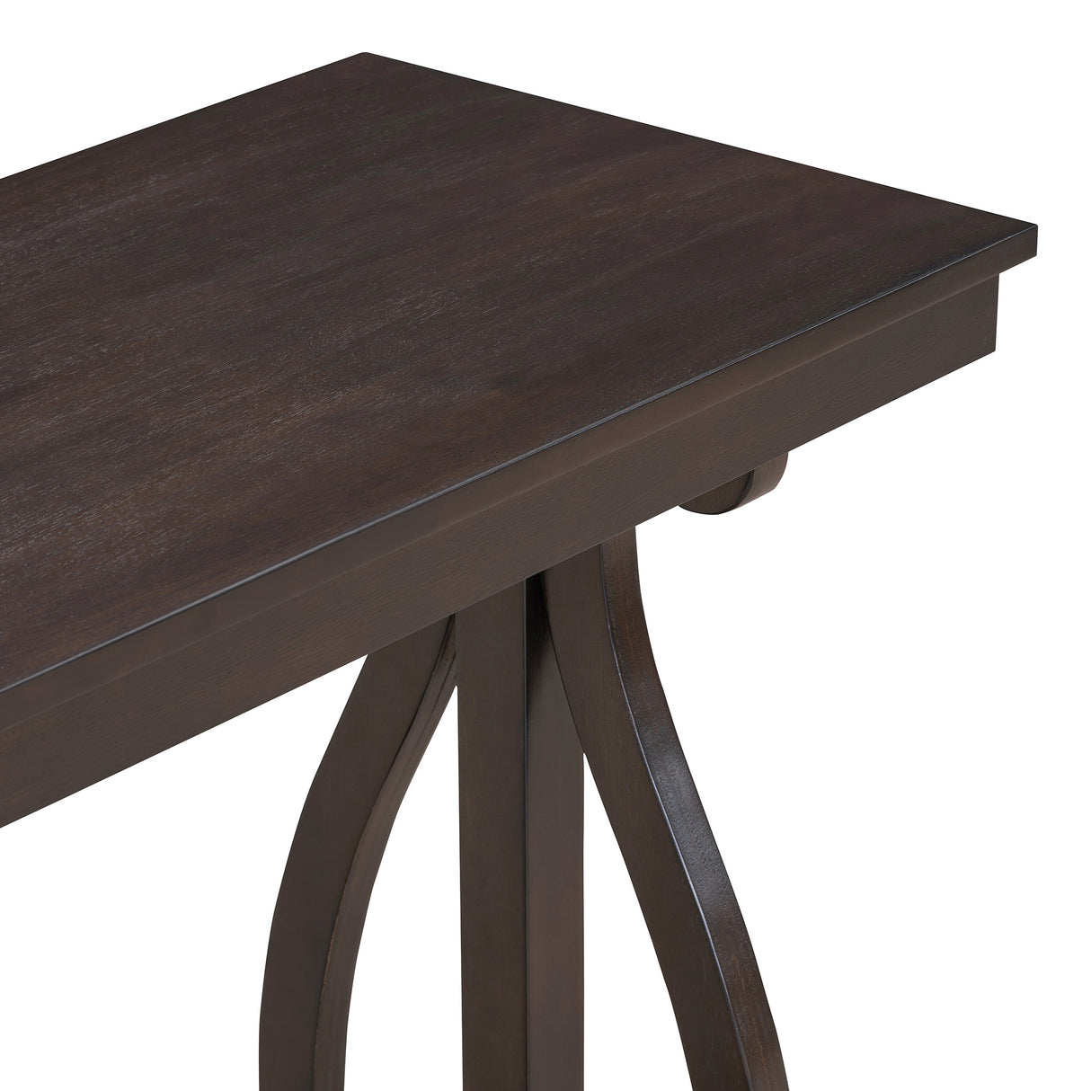 48-Inch Rustic Vintage Console Table --- Farmhouse Style Entryway Table with Open Shelf and Sturdy Construction  (Espresso) - V.I.P Digital Presence