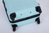 3 Piece Luggage Sets ABS Lightweight Suitcase with Two Hooks, Spinner Wheels, TSA Lock, (20/24/28)   Green
