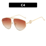 Single beam irregular sunglasses, metal toad hollow sunglasses, European and American UV resistant sunglasses, concave design for women - V.I.P Digital Presence