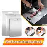 304 Stainless Steel Panel and Chopping Board Kitchen Household Thickened Double Sided Cutting Board Block Kneading Dough Board - V.I.P Digital Presence