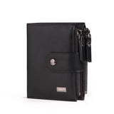 Anti-Theft Brush Business Leather Thin Short Men's Wallet Zipper Wallet Money Ticket Holder - V.I.P Digital Presence