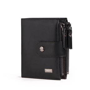 Anti-Theft Brush Business Leather Thin Short Men's Wallet Zipper Wallet Money Ticket Holder - V.I.P Digital Presence