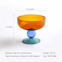 Household heat-resistant cute stained glass bowl tall dessert bowl sugar bowl household taro round ice cream bowl yogurt bowl - V.I.P Digital Presence