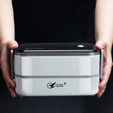 Microwaveable portable double-layer 304 stainless steel compartment insulation lunch box - V.I.P Digital Presence