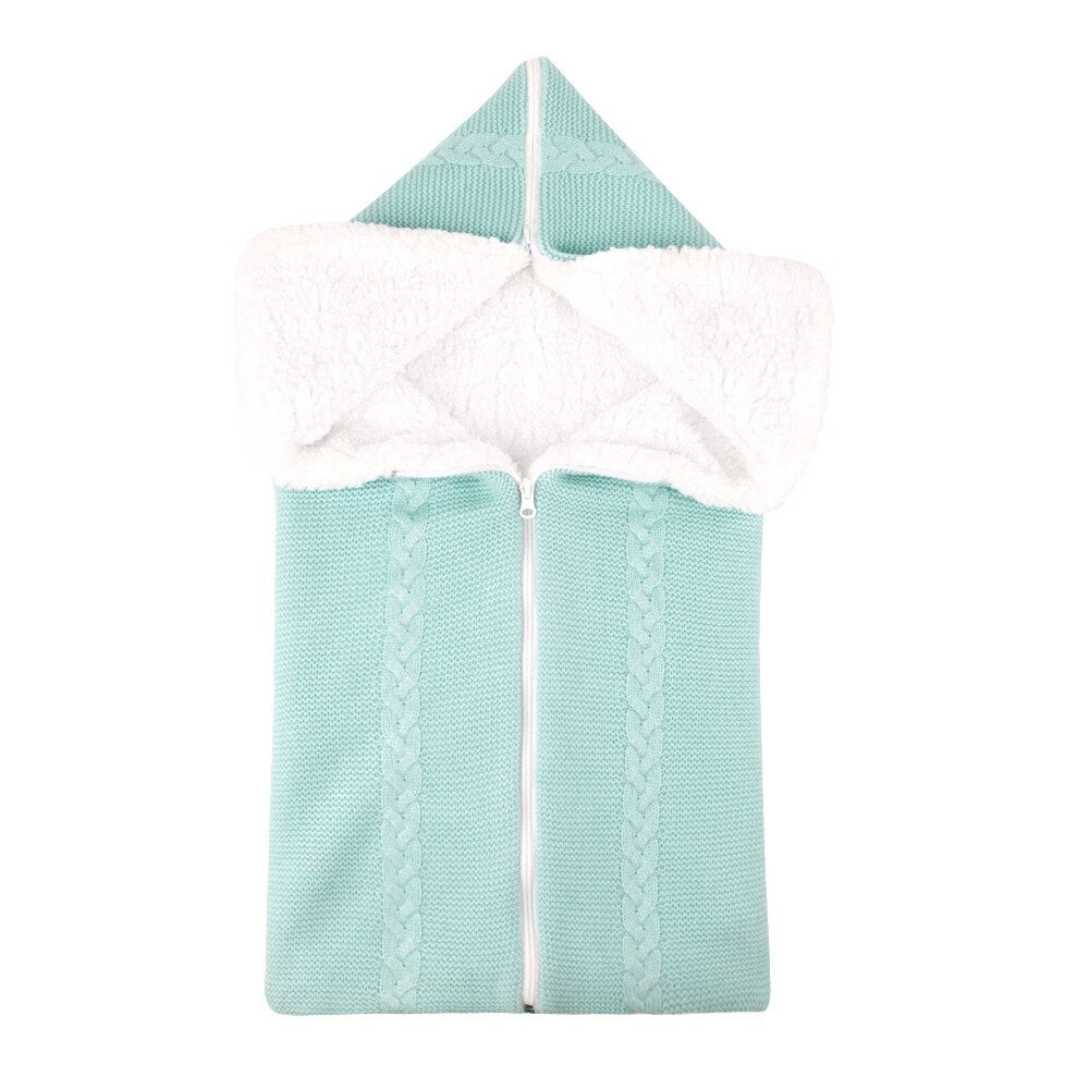 Baby Sleeping Bag Newborn Winter Warm Infant Button Knit Swaddle Wrap Swaddling Stroller  Toddler Blanket Envelope Sleepsacks - V.I.P Digital Presence