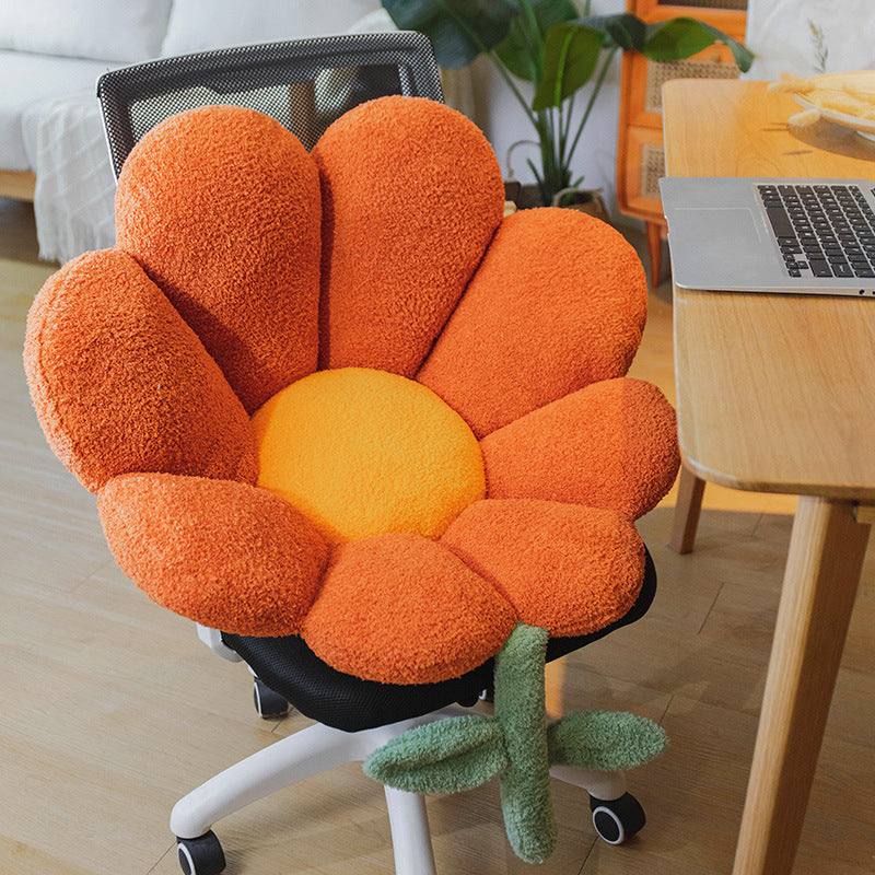 Ins Flower Cushion Office Long Sitting Waist Back Integrated Cute Seat Cushion Soft Seat Cushion Bottom Cushion Winter - V.I.P Digital Presence