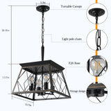 Farmhouse Chandelier  4-Light Vintage Antique Chandeliers Light Fixture For Kitchen Dining Room Living Room(No Bulbs) - V.I.P Digital Presence