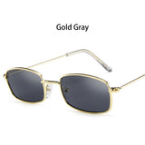 Candy Colors Metal Frame Rectangle Sunglasses Small Retro Shades UV400 Sun Glasses for Men Women Driving Eyewear Summer Goggles - V.I.P Digital Presence