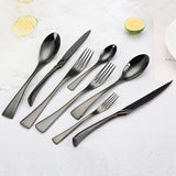 Portugal Titanium Black Stainless Steel Western Cutlery Set for Hotel and Restaurant Knife Fork Spoon Suite Factory Wholesale - V.I.P Digital Presence