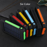 For Smartphone with LED Light Solar Power Bank Waterproof 20000mAh Charger 2 USB Ports External Charger Powerbank - V.I.P Digital Presence