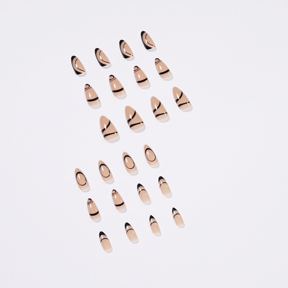 Nordic Style Wearing A Simple Nail Patch Line Manicure Patch French Manicure Press On Nails - V.I.P Digital Presence