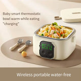 Portable Wireless Water-Free Heating Lunch Box Small Capacity for Baby Camping Trips LCD Display Rechargeable Electric Lunch Box - V.I.P Digital Presence