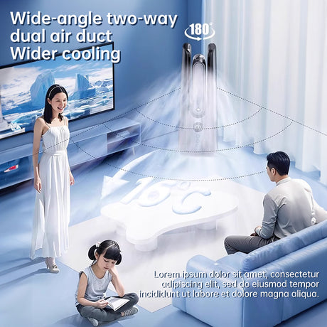 2025 NEW Portable Tower Fan – 6 Speeds, Mist Bladeless, for Bedroom/Living Room/Office - V.I.P Digital Presence