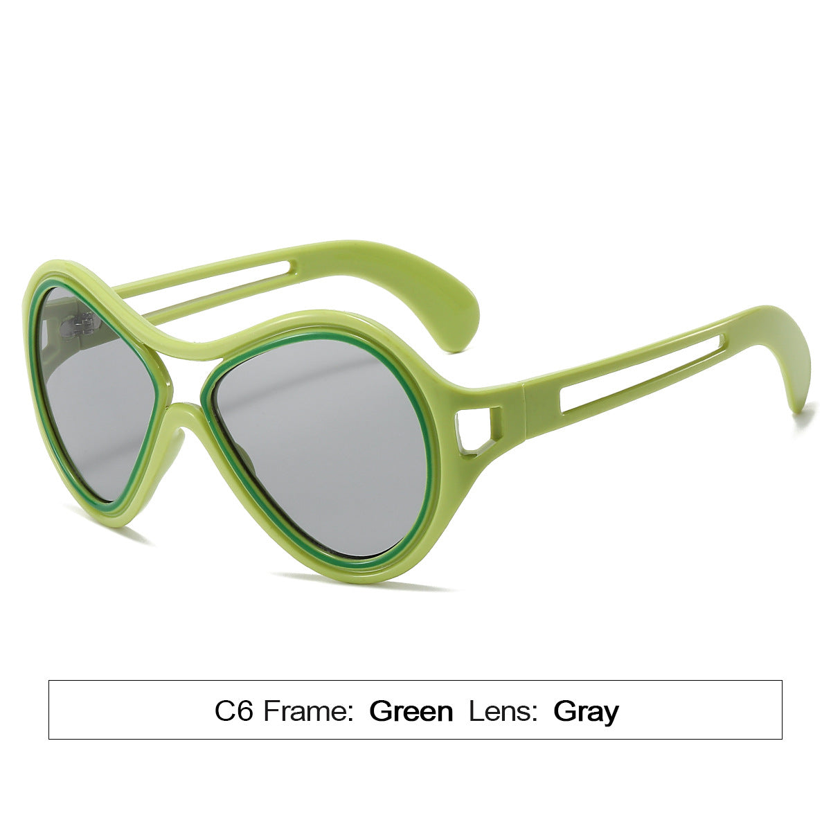 New European and American Sunglasses for Women UV400 Fashion Double Beam Round Frame Personalized PC Hollow Sunscreen Sunglasses - V.I.P Digital Presence