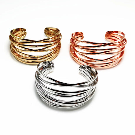 Fashion Alloy Round Chain Charms Cuff Bracelet For Women Female Gold&Silver Color Bracelets Jewelry - V.I.P Digital Presence