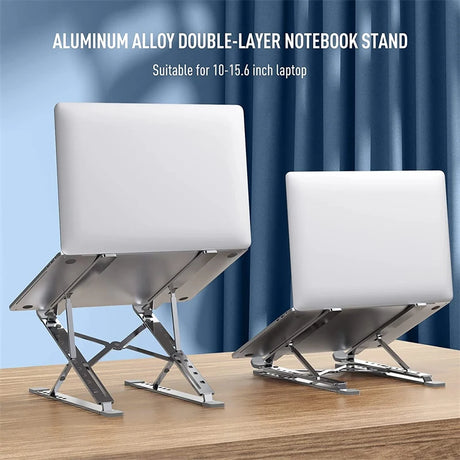 N8 Laptop Stand Adjustable Aluminum Desktop Cooling Pad for Macbook Notebook Bracket Support Foldable Portable Laptop Holder - V.I.P Digital Presence