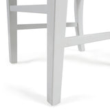 Roshan Farmhouse Acacia Wood Dining Chairs, White (Set of 2) - V.I.P Digital Presence