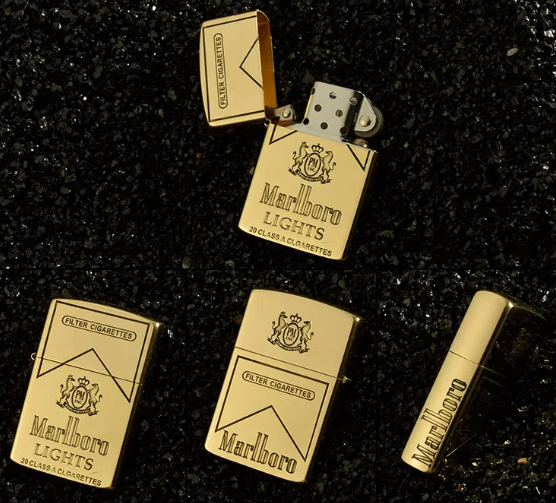 Zoro kerosene lighter with deep carving five sided laser engraving white steel inner liner brass outer shell - V.I.P Digital Presence