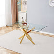 BL-16080-CLEAR GLASS-GOLD TABLE CLEAR GLASS TOP - V.I.P Digital Presence