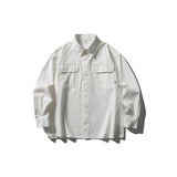 Pocket casual workwear shirt men's loose long sleeved shirt - V.I.P Digital Presence