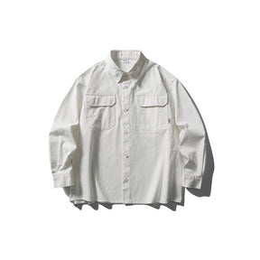 Pocket casual workwear shirt men's loose long sleeved shirt - V.I.P Digital Presence