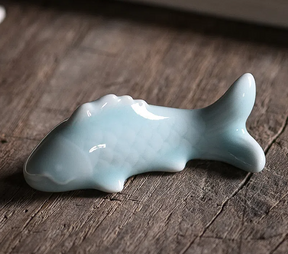 Celadon Koi Pen Holder Multi functional Small Pen Stand Creative Small Pen Stop Pen Mountain Student Desktop Exquisite Ornament - V.I.P Digital Presence