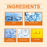 Kit de cuidado facial con vitamina C, hidratante, rejuvenecedor y para pieles sensibles.