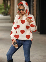 Heart Pocketed Dropped Shoulder Hoodie - V.I.P Digital Presence