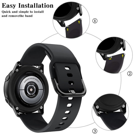 Suitable for Samsung Galaxy Watch Active2 Solid Color Silicone Strap 20/22mm Universal Strap - V.I.P Digital Presence